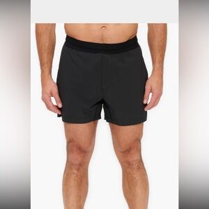 RHONE Men’s Dark Gray Lined Mako Tech Shorts 5 inch Large